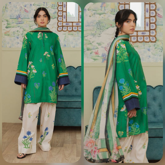 Digital Printed Lawn 3 Piece Suit