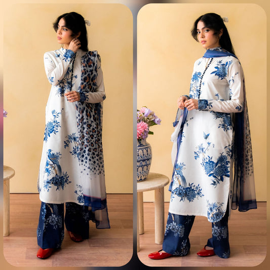 Digital Printed Lawn 3 Piece Suit