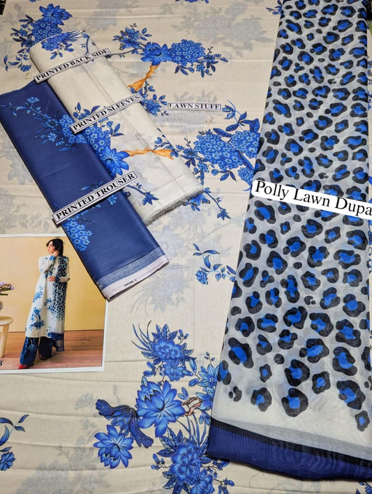 Digital Printed Lawn 3 Piece Suit