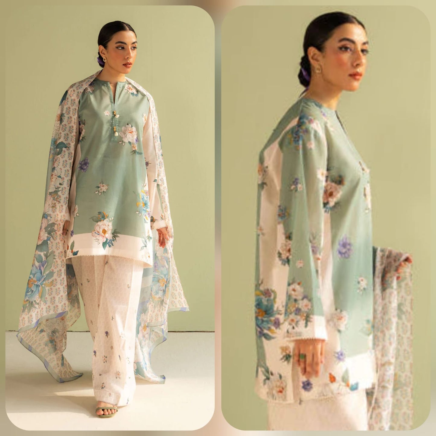 Digital Printed Lawn 3 Piece Suit