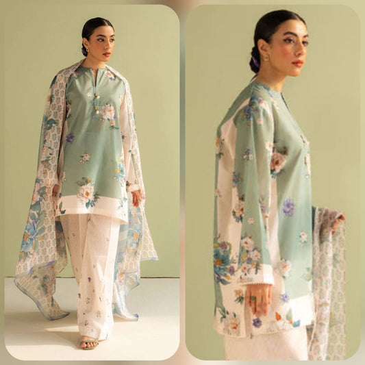 Digital Printed Lawn 3 Piece Suit