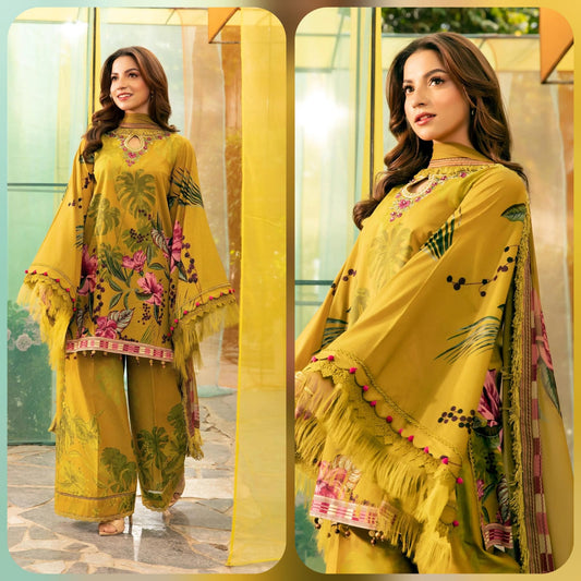 Digital Printed Lawn 3 Piece Suit