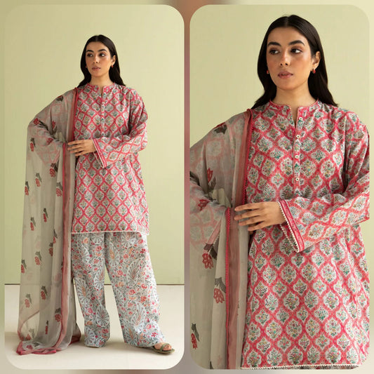 Digital Printed Lawn 3 Piece Suit