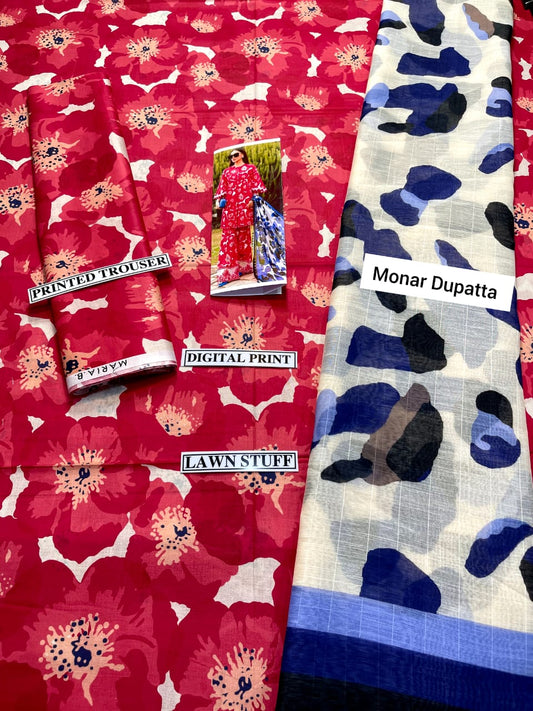 Digital Printed 3 Piece Lawn Suit