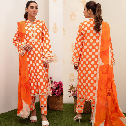 Digital Printed 3 Piece Lawn Suit