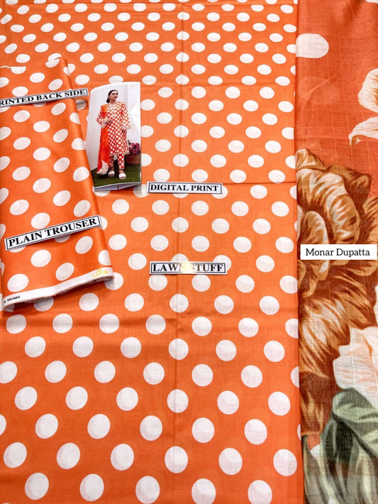 Digital Printed 3 Piece Lawn Suit