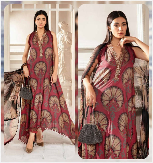 Digital Printed 3 Piece Lawn Suit