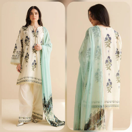 Digital Printed Lawn 3 Piece Suit