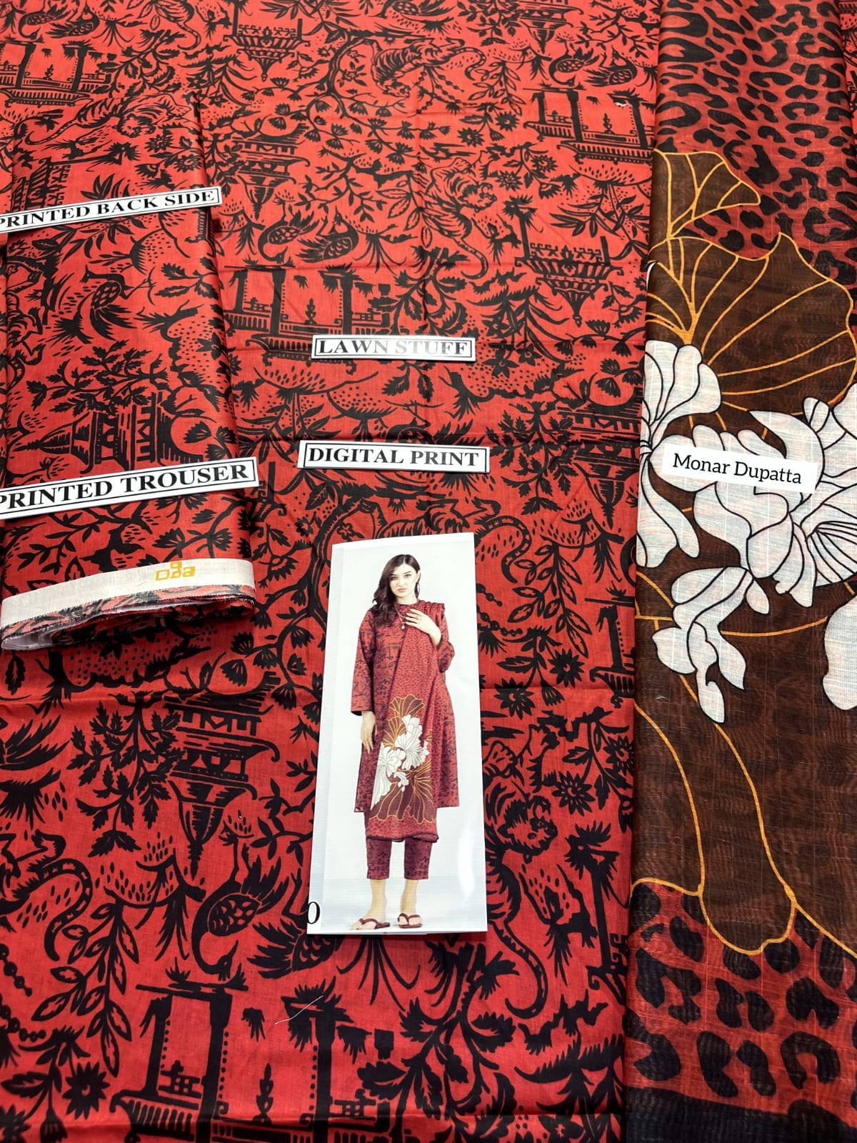 Digital Printed 3 Piece Lawn Suit