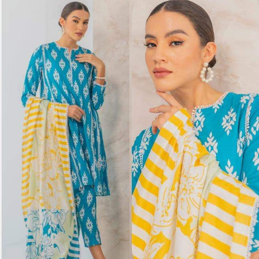 Digital Printed 3 Piece Lawn Suit