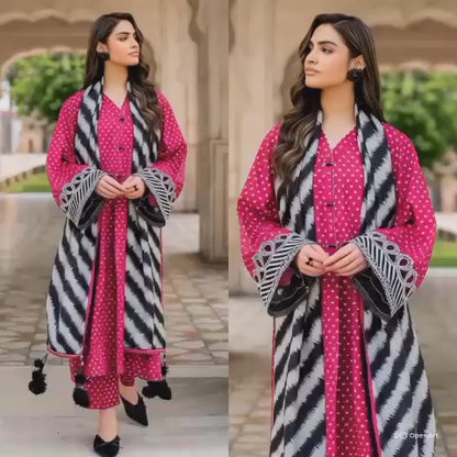 Digital Printed 3 Piece Lawn Suit