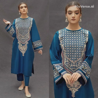 Embraided  Dhanak 2 Piece Suit
