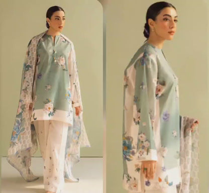 Digital Printed Lawn 3 Piece Suit