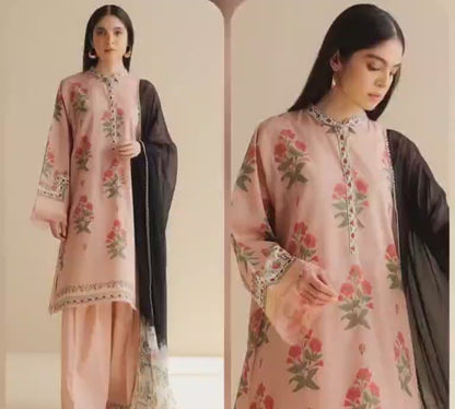 Digital Printed Lawn 3 Piece Suit
