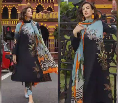 Digital Printed Lawn 3 Piece Suit