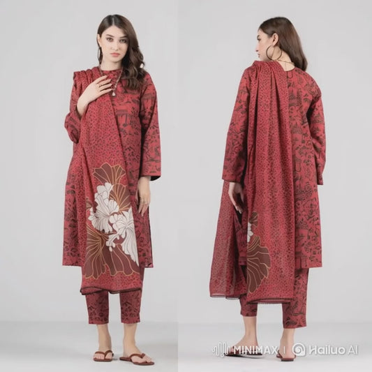 Digital Printed 3 Piece Lawn Suit