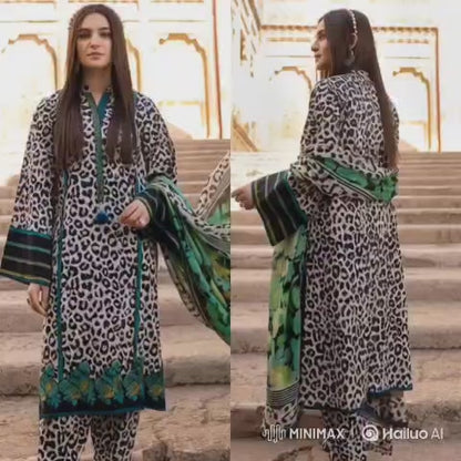 Digital Printed 3 Piece Lawn Suit